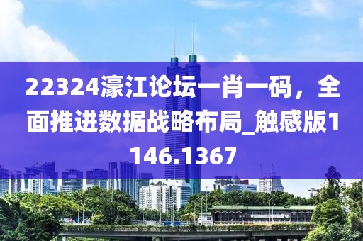 22324濠江论坛一肖一码，全面推进数据战略布局_触感版1146.1367
