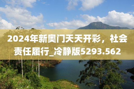 2024年新奥门天天开彩，社会责任履行_冷静版5293.562