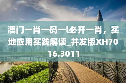 澳门一肖一码一l必开一肖，实地应用实践解读_并发版XH7016.3011