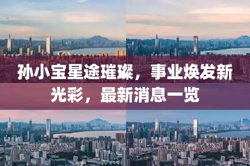 孙小宝星途璀璨，事业焕发新光彩，最新消息一览