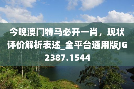今晚澳门特马必开一肖，现状评价解析表述_全平台通用版JG2387.1544