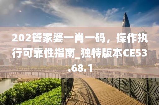 202管家婆一肖一码，操作执行可靠性指南_独特版本CE53.68.1