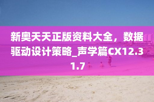 新奥天天正版资料大全，数据驱动设计策略_声学篇CX12.31.7