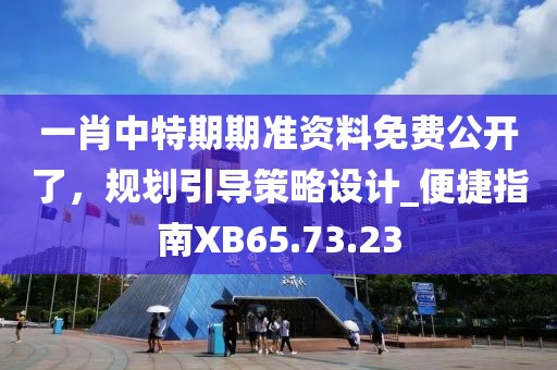 一肖中特期期准资料免费公开了，规划引导策略设计_便捷指南XB65.73.23