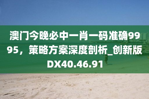 澳门今晚必中一肖一码准确9995，策略方案深度剖析_创新版DX40.46.91
