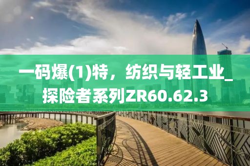 一码爆(1)特，纺织与轻工业_探险者系列ZR60.62.3