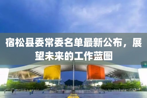宿松县委常委名单最新公布，展望未来的工作蓝图