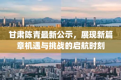 甘肃陈青最新公示，展现新篇章机遇与挑战的启航时刻