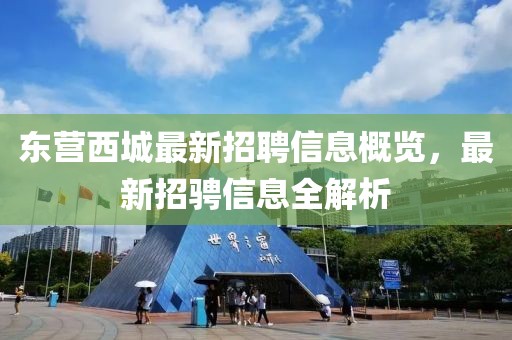 东营西城最新招聘信息概览，最新招骋信息全解析