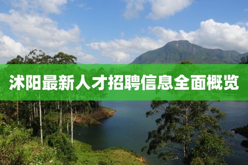沭阳最新人才招聘信息全面概览
