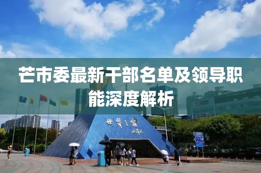 芒市委最新干部名单及领导职能深度解析
