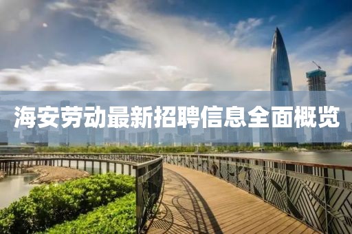 海安劳动最新招聘信息全面概览