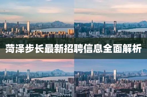 菏泽步长最新招聘信息全面解析