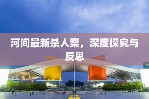 河间最新杀人案，深度探究与反思