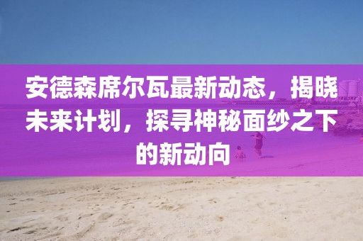 安德森席尔瓦最新动态，揭晓未来计划，探寻神秘面纱之下的新动向