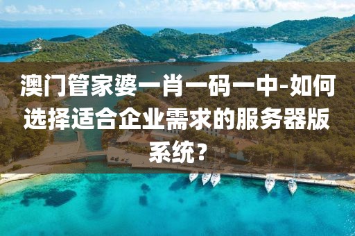 澳门管家婆一肖一码一中-如何选择适合企业需求的服务器版系统？