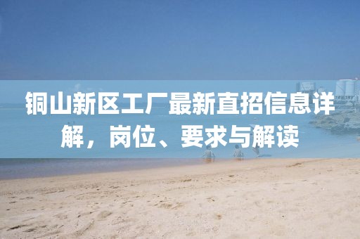 铜山新区工厂最新直招信息详解，岗位、要求与解读