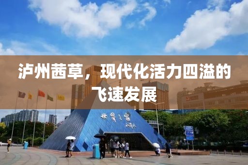 泸州茜草，现代化活力四溢的飞速发展