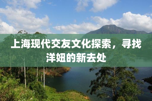 上海现代交友文化探索，寻找洋妞的新去处