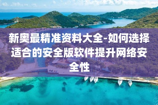 新奥最精准资料大全-如何选择适合的安全版软件提升网络安全性