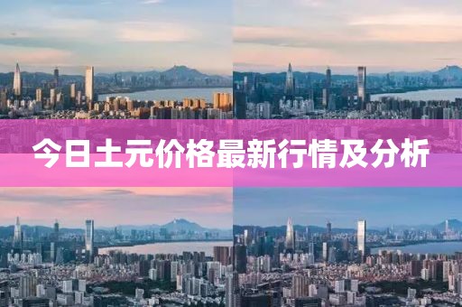 今日土元价格最新行情及分析