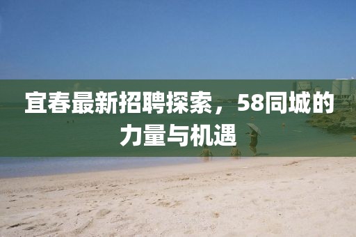 宜春最新招聘探索，58同城的力量与机遇