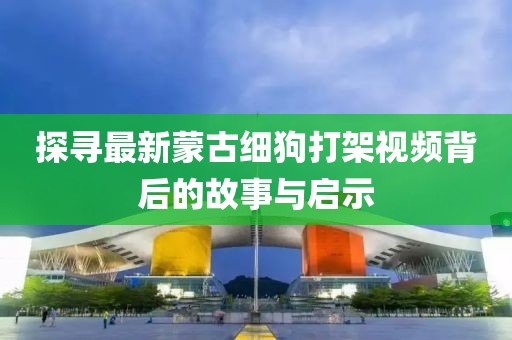 探寻最新蒙古细狗打架视频背后的故事与启示