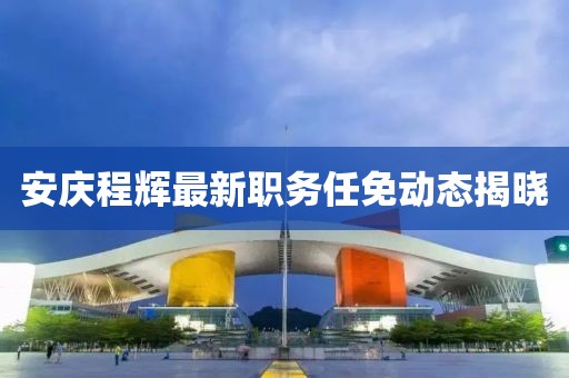 安庆程辉最新职务任免动态揭晓