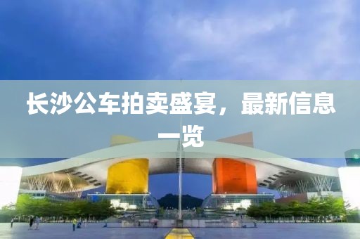 长沙公车拍卖盛宴，最新信息一览