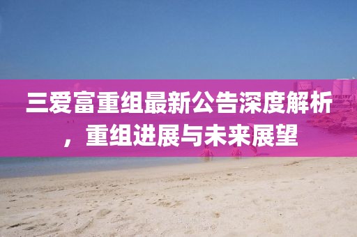 三爱富重组最新公告深度解析，重组进展与未来展望