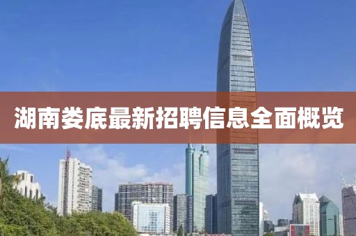 湖南娄底最新招聘信息全面概览