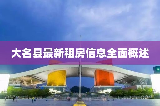 大名县最新租房信息全面概述
