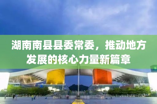 湖南南县县委常委，推动地方发展的核心力量新篇章
