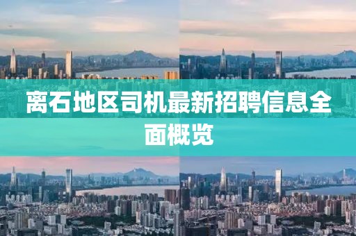 离石地区司机最新招聘信息全面概览