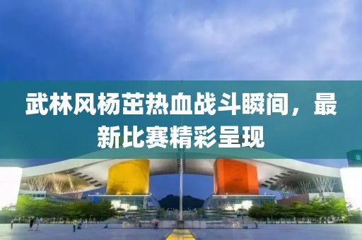 武林风杨茁热血战斗瞬间，最新比赛精彩呈现