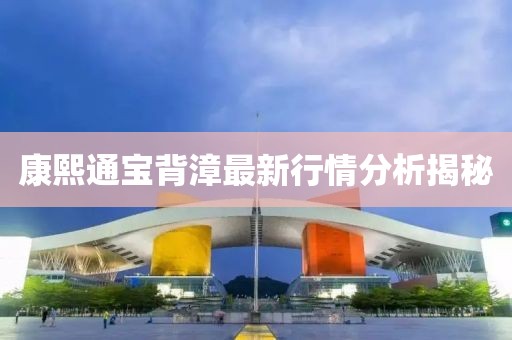 康熙通宝背漳最新行情分析揭秘