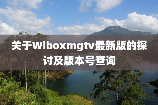 关于Wiboxmgtv最新版的探讨及版本号查询