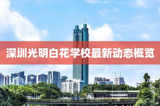 深圳光明白花学校最新动态概览