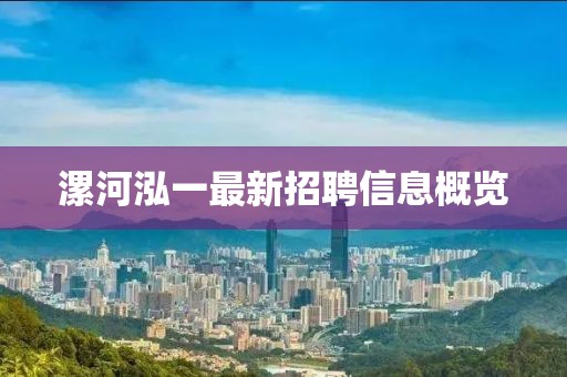漯河泓一最新招聘信息概览