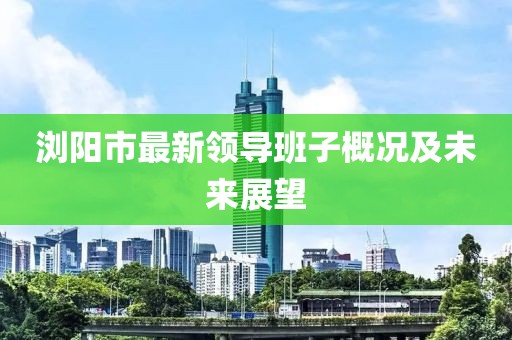 浏阳市最新领导班子概况及未来展望