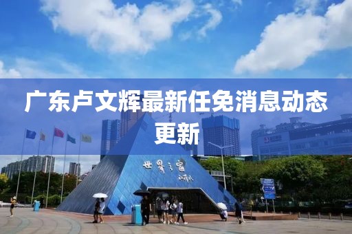 广东卢文辉最新任免消息动态更新