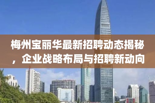 梅州宝丽华最新招聘动态揭秘，企业战略布局与招聘新动向