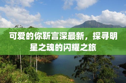 可爱的你靳言深最新，探寻明星之魂的闪耀之旅