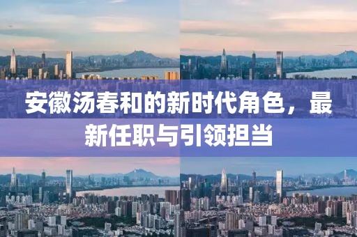 安徽汤春和的新时代角色，最新任职与引领担当