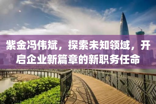 紫金冯伟斌，探索未知领域，开启企业新篇章的新职务任命