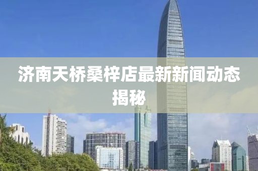 济南天桥桑梓店最新新闻动态揭秘