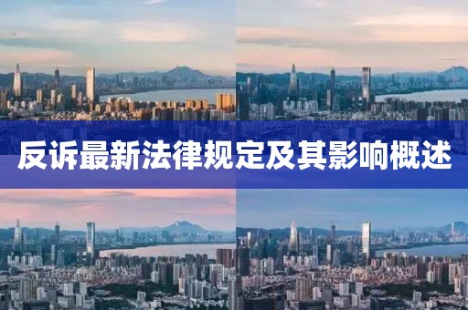 反诉最新法律规定及其影响概述