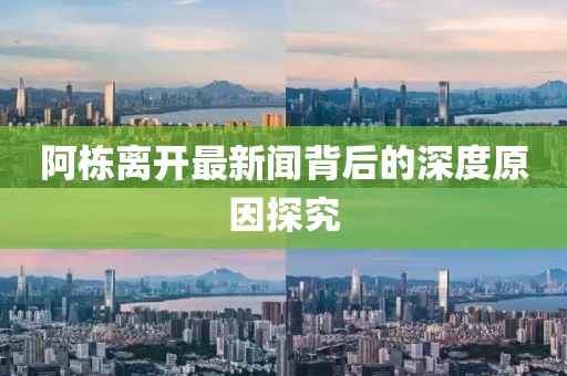 阿栋离开最新闻背后的深度原因探究