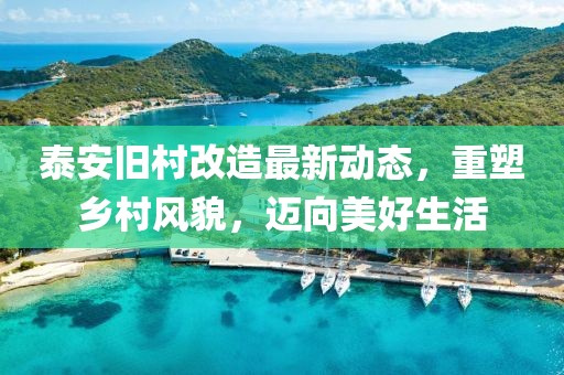 泰安旧村改造最新动态，重塑乡村风貌，迈向美好生活