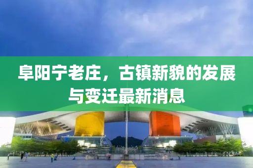 阜阳宁老庄，古镇新貌的发展与变迁最新消息